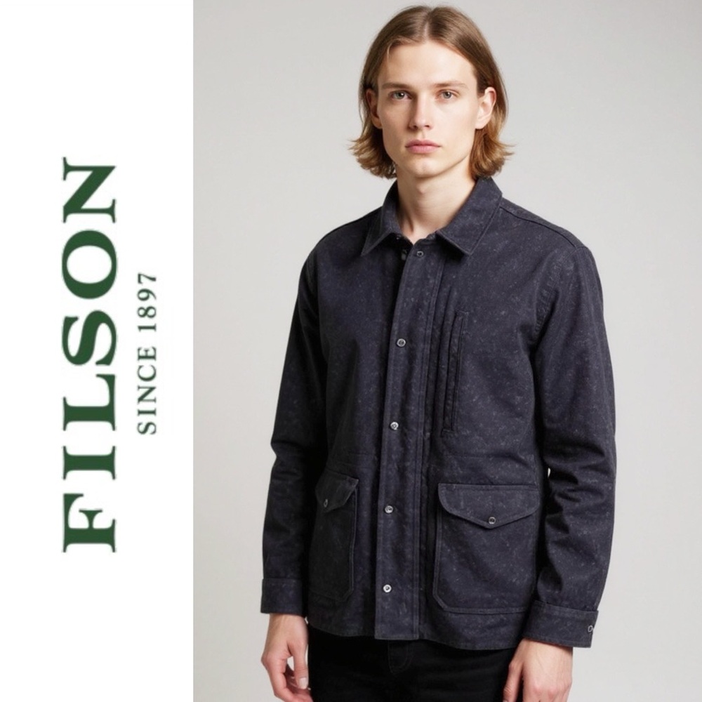 CC FILSON 100% Virgin Wool Weekender Charcoal Coat Gray-Black Winter Jacket